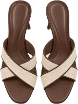 canvas crossover mules