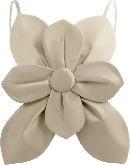 stone satin petal top