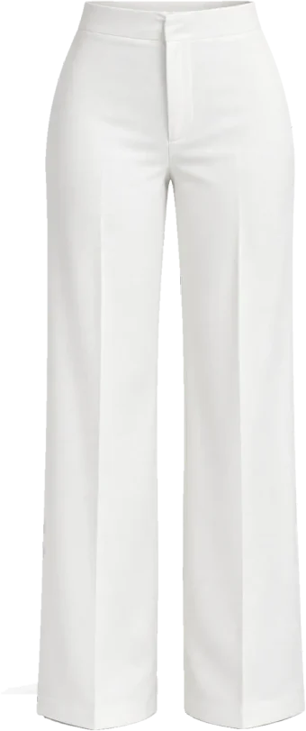 white tailored trousers